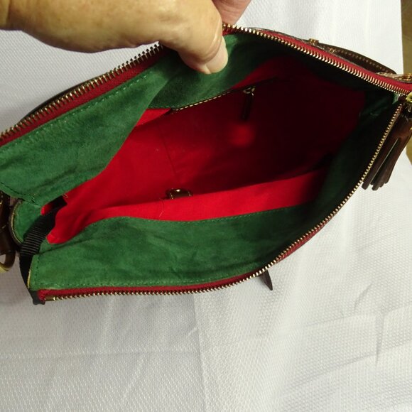 Dooney & Burke Brown Python Reptile Hobo Shoulder Bag - Picture 9 of 9